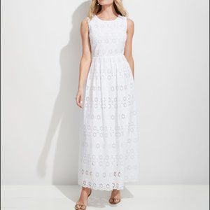 Vineyard Vines White Eyelet Maxi Dress 00
